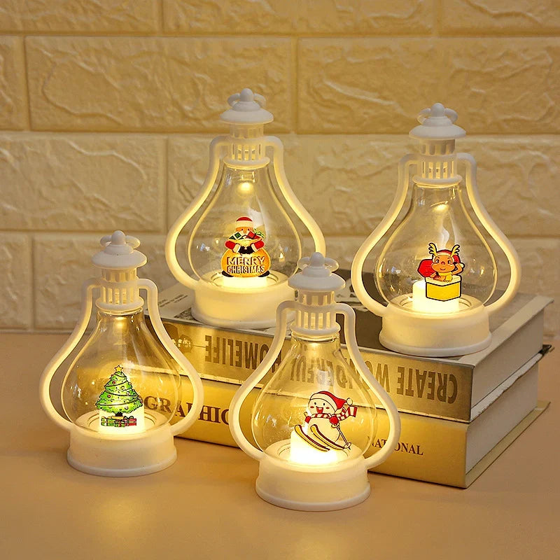 Decorative Lantern Snowman Holiday Battery-Operated LED Indoor & Outdoor