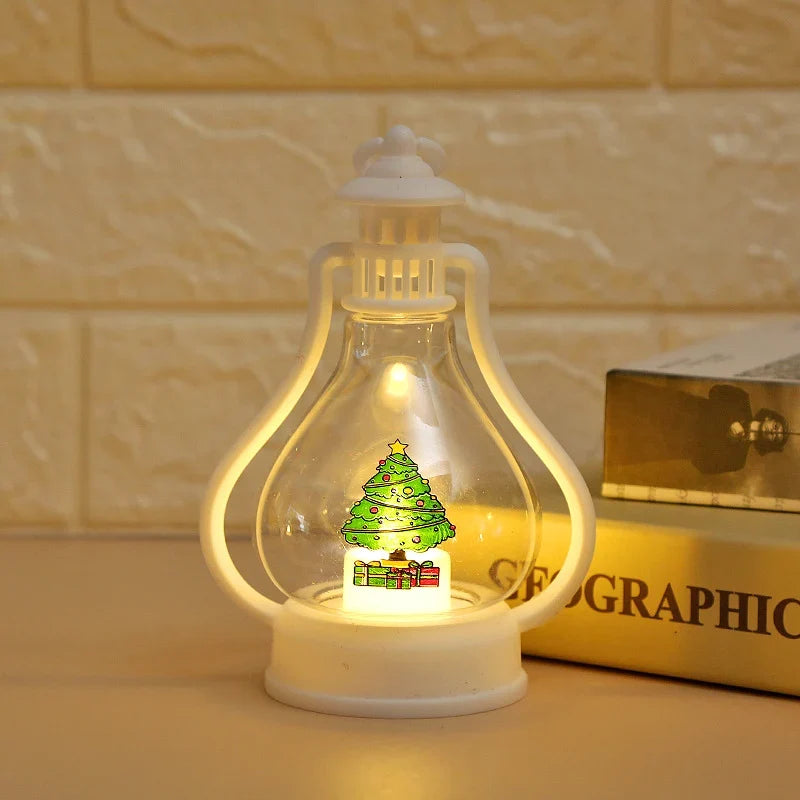 Decorative Lantern Snowman Holiday Battery-Operated LED Indoor & Outdoor