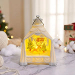 Decorative Lantern Snowman Scene Soft Warm Glow Durable Design