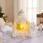 Decorative Lantern Snowman Scene Soft Warm Glow Durable Design