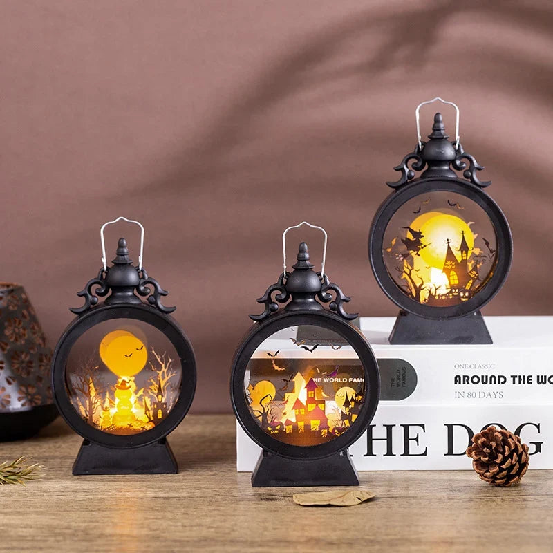 Decorative Lantern Spooky Cutout Eco-Friendly Indoor & Outdoor