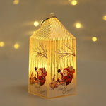 Decorative Lantern Warm LED Snowman & Moose