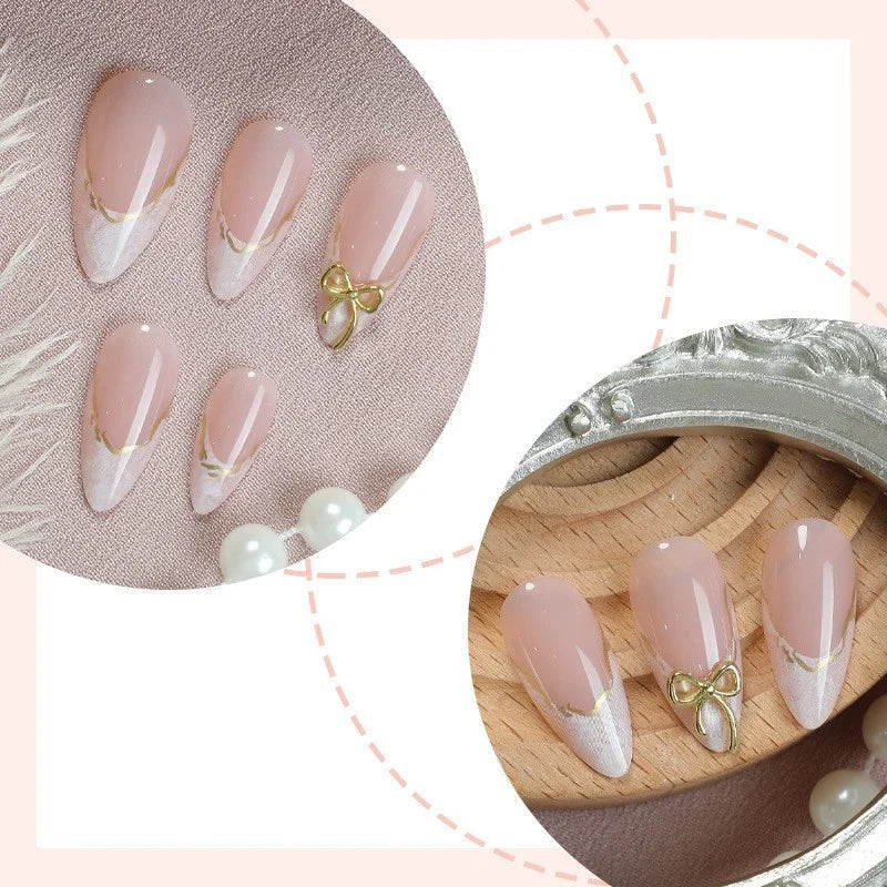 Decorative Nail Art Gold Accents & Intricate Design