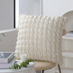 Decorative Pillow Cover 18x18in Botanical Embroidery Cotton-Linen Blend