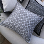 Decorative Pillow Cover Cotton-Linen Blend Abstract Grid
