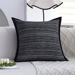 Decorative Pillow Cover Cotton-Linen Blend Abstract Grid