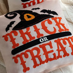 Decorative Pillow Cover Halloween Hand-Tufted Applique 18x18
