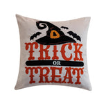 Decorative Pillow Cover Halloween Hand-Tufted Applique 18x18