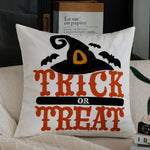 Decorative Pillow Cover Halloween Hand-Tufted Applique 18x18
