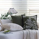 Decorative Pillow Cover Hand-Tufted Loop Cotton-Linen 18x18