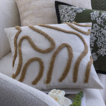 Decorative Pillow Cover Hand-Tufted Loop Cotton-Linen 18x18