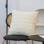 Decorative Pillow Cover Hand-Tufted Loop Cotton-Linen 18x18