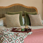 Decorative Pillow Cover Handcrafted Marled Cotton-Blend Concealed Zipper