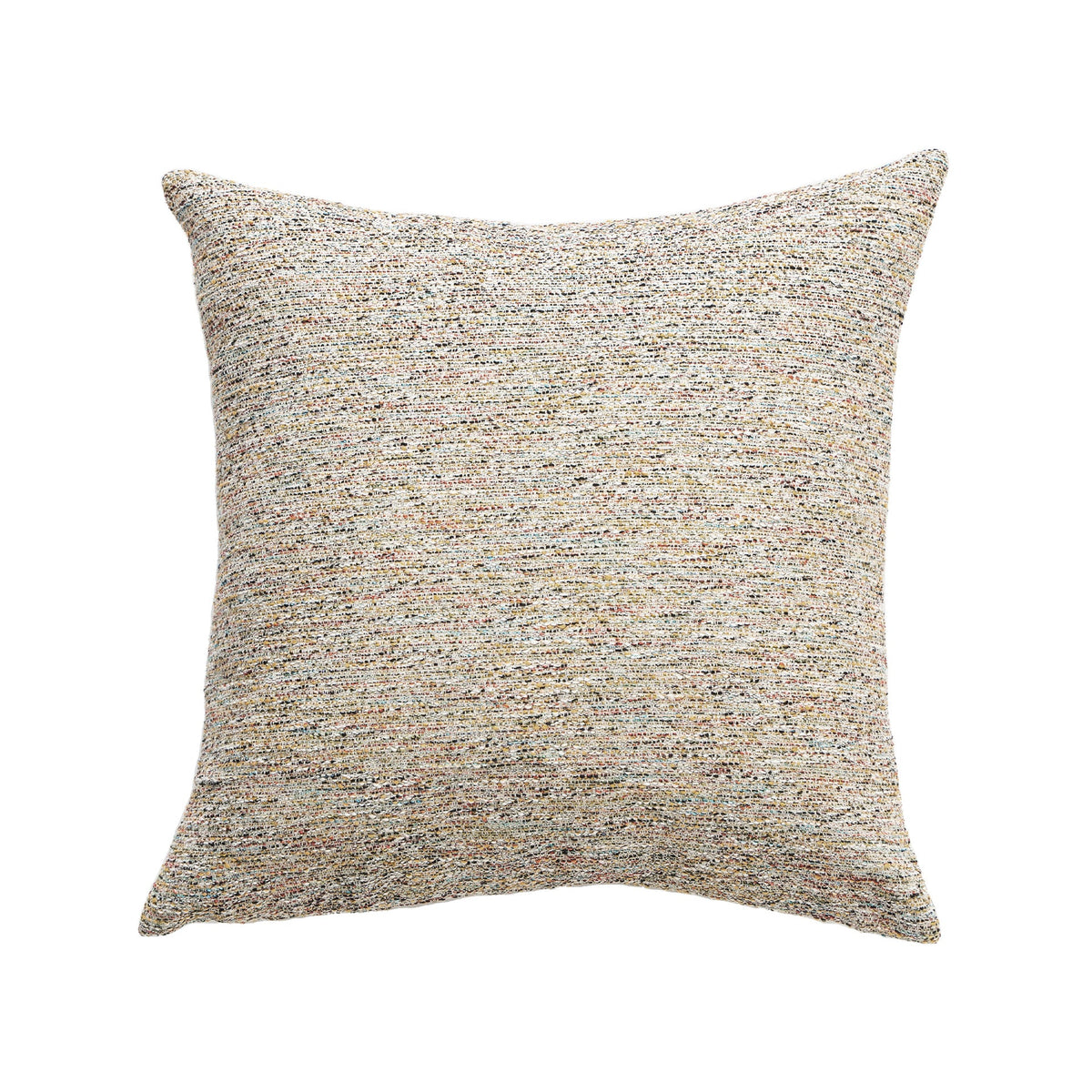Decorative Pillow Cover Handcrafted Marled Cotton-Blend Concealed Zipper