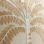 Decorative Pillow Cover High-Relief Palm Embroidery Linen-Look