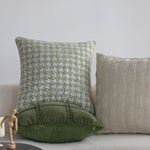 Decorative Pillow Cover Jacquard Houndstooth Machine Washable 18x18 Inch