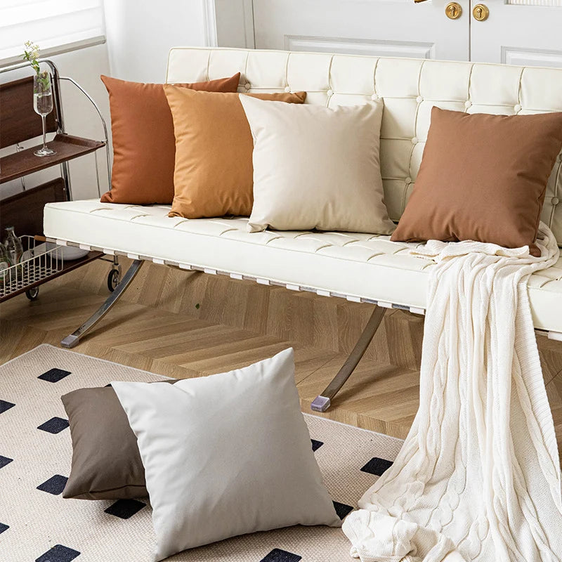 Decorative Pillow Cover Linen-Feel Hidden Zipper & Machine Washable