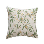 Decorative Pillow Cover Reversible Sketched Floral Linen-Look