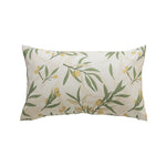 Decorative Pillow Cover Reversible Sketched Floral Linen-Look
