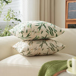 Decorative Pillow Cover Reversible Sketched Floral Linen-Look