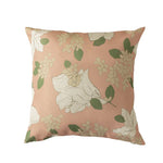Decorative Pillow Cover Reversible Sketched Floral Linen-Look