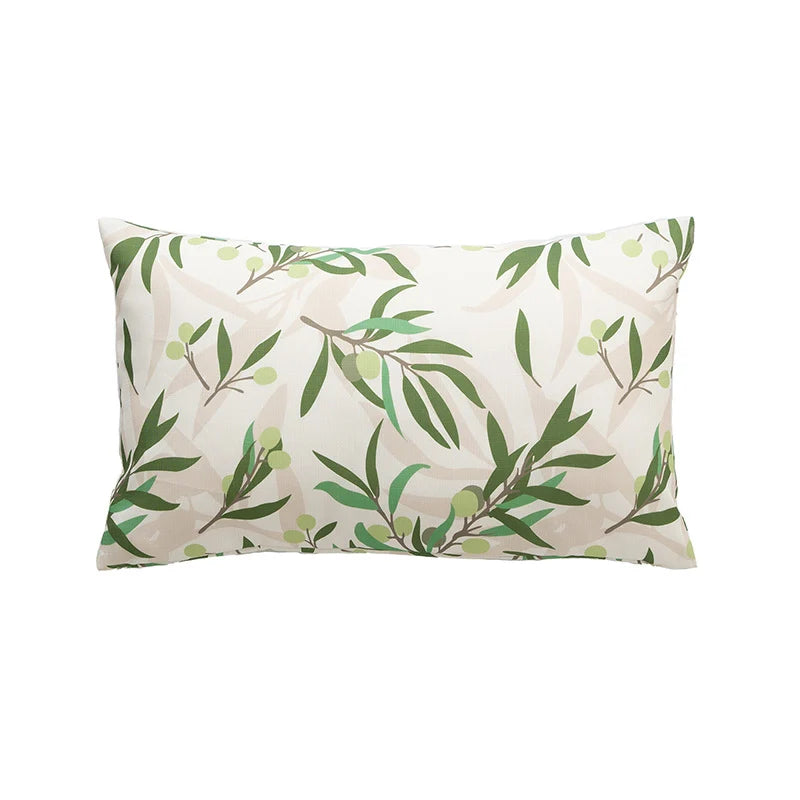 Decorative Pillow Cover Reversible Sketched Floral Linen-Look