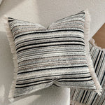Decorative Pillow Cover Striped Bouclé Concealed Zipper