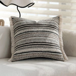 Decorative Pillow Cover Striped Bouclé Concealed Zipper