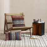 Decorative Pillow Cover Textured Block-Stripe Cotton Blend Concealed Zipper