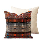Decorative Pillow Cover Textured Block-Stripe Cotton Blend Concealed Zipper