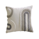 Decorative Pillow Cover Tufted Loop-Stitch Hidden Zipper 18 Inch