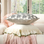 Decorative Pillow Double-Sided Embroidered Linen-Cotton Blend Removable Cover