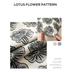 Decorative Pillow Double-Sided Embroidered Linen-Cotton Blend Removable Cover