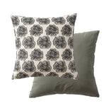Decorative Pillow Double-Sided Embroidered Linen-Cotton Blend Removable Cover