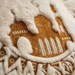 Decorative Pillow Embossed Mandala Micro Plush Concealed Zipper 18x18