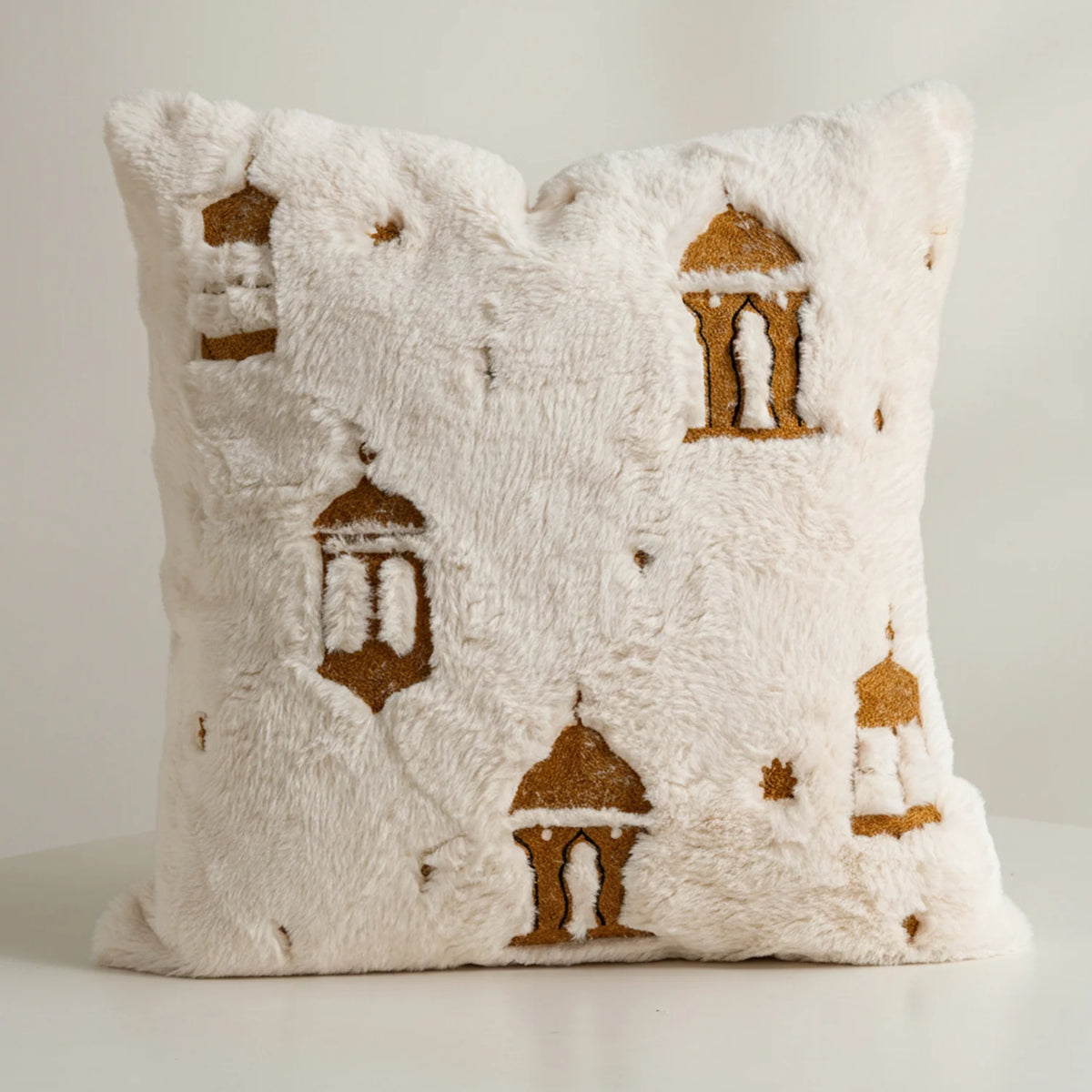 Decorative Pillow Embossed Mandala Micro Plush Concealed Zipper 18x18