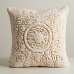 Decorative Pillow Embossed Mandala Micro Plush Concealed Zipper 18x18