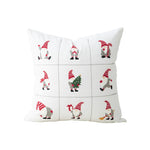 Decorative Pillow Embroidered Reindeer & Fir Removable Cover