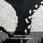 Decorative Pillow Hand-Tufted High-Pile Geometric Removable Cover