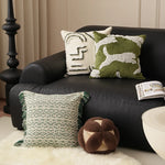Decorative Pillow Set Handwoven Tassels & Fringe Removable Covers