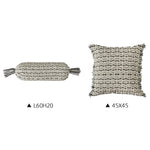 Decorative Pillow Set Handwoven Tassels & Fringe Removable Covers
