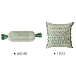 Decorative Pillow Set Handwoven Tassels & Fringe Removable Covers