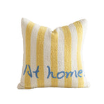 Decorative Pillow Striped Bouclé Embroidered 18x18