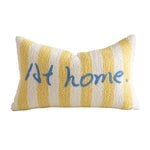Decorative Pillow Striped Bouclé Embroidered 18x18