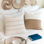 Decorative Pillow Two-Tone Bouclé & Teddy Sherpa