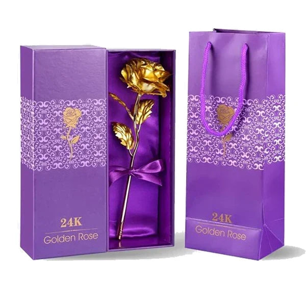 Decorative Rose 24K Gold Foil Gift Box Included