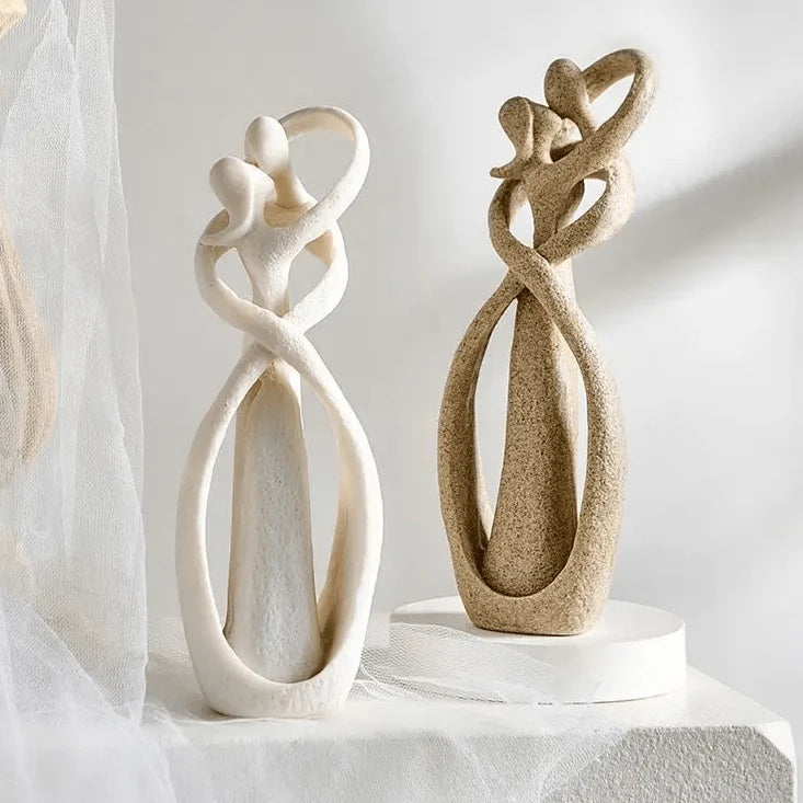 Decorative Sculpture Resin Abstract Embrace Design Love Theme