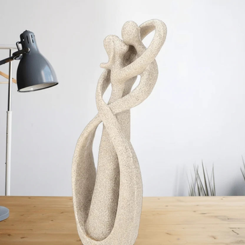 Decorative Sculpture Resin Abstract Embrace Design Love Theme