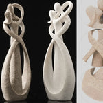 Decorative Sculpture Resin Abstract Embrace Design Love Theme
