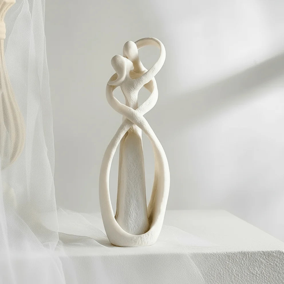 Decorative Sculpture Resin Abstract Embrace Design Love Theme